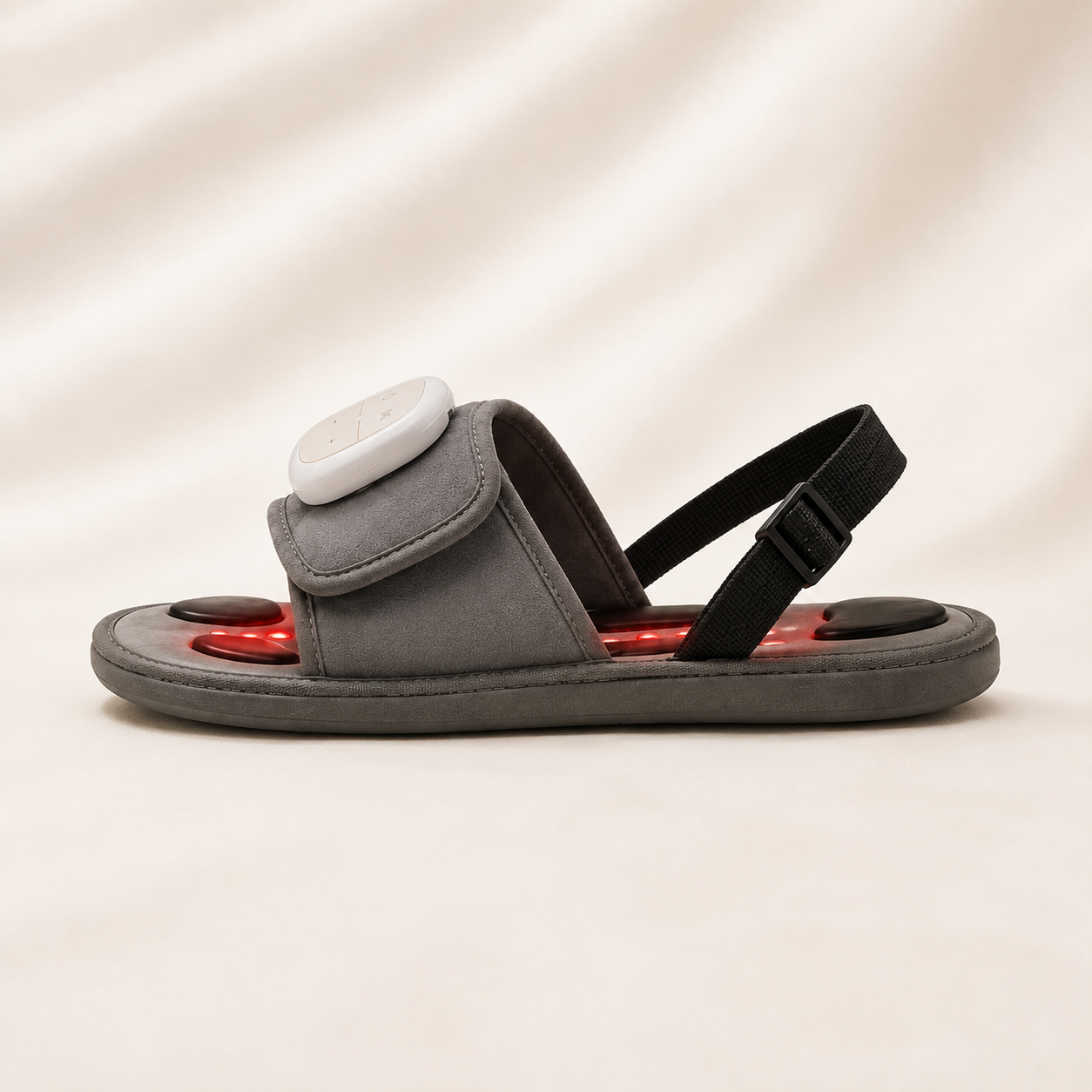 Side profile of the Nexirah NeuroStep slide showing the cushioned sole and adjustable heel strap